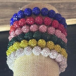 Handcrafted bling beaded bracelet